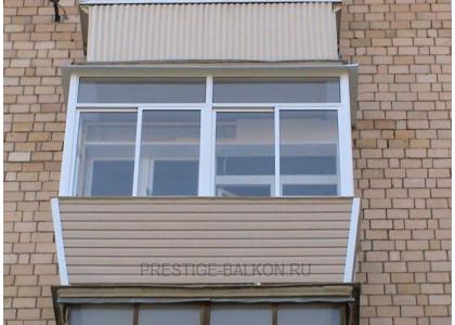 Холодное остекление алюминиевыми окнами с выносом и нащельниками в Пушкино