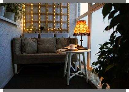 Настольное освещение лоджии в Пушкино