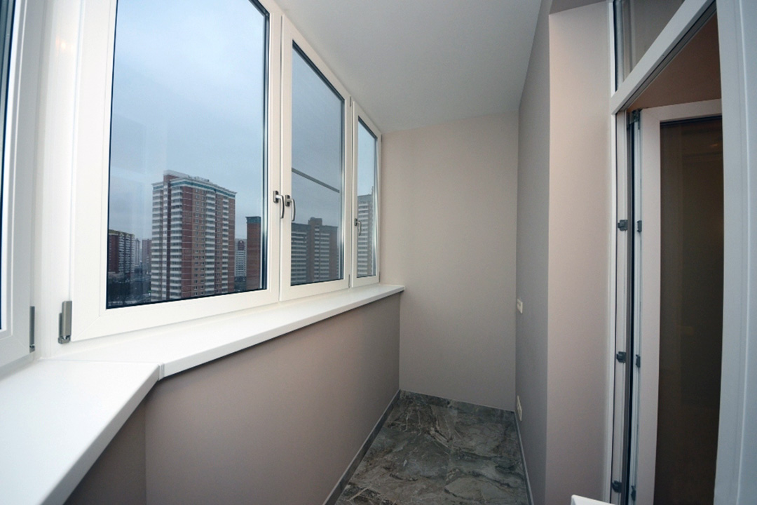 Отделка балконов и лоджий гипсокартоном в Пушкино